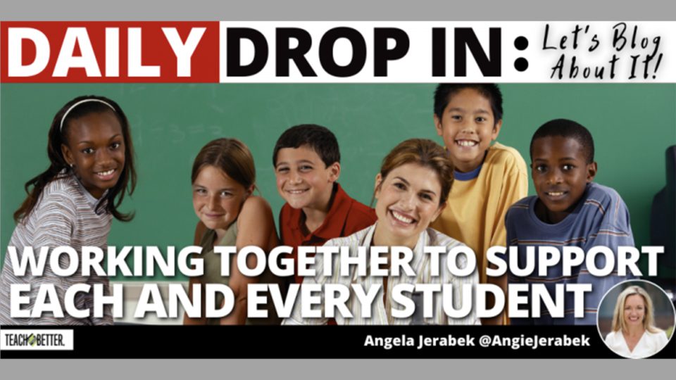 Photo of students with adult