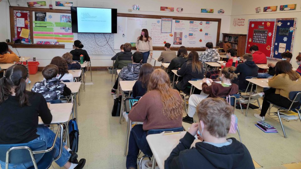 Students in classroom with teacher