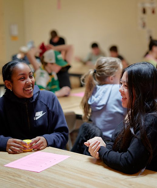 BARR students laughing and smiling at school